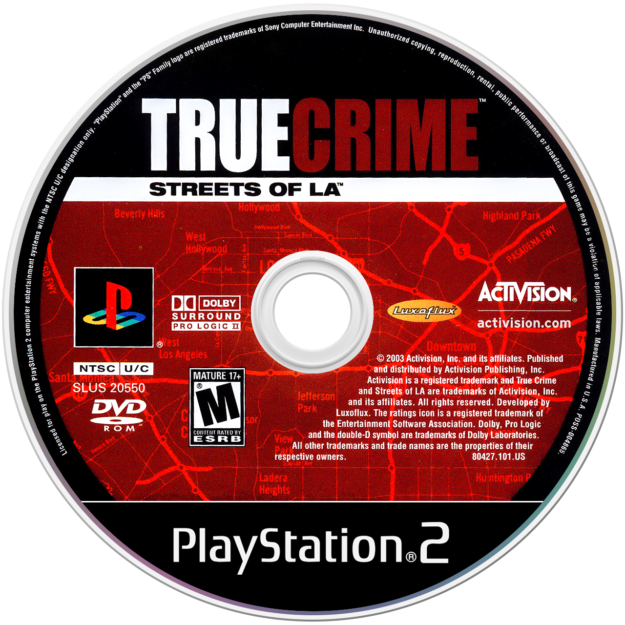 True Crime Streets of LA media 5 for Playstation 2